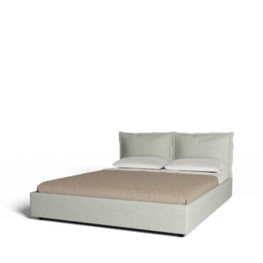 Désirée - Letto matrimoniale Vanity rivestito in tessuto