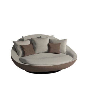 Désirée Poltrona Lacoon rivestita in pelle o tessuto longho design palermo