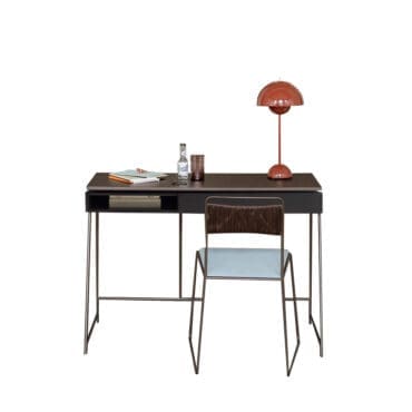 Désirée - Scrittoio Rito struttura metallo piano in pelle