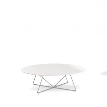 Désirée - Tavolino Dabliu-in argento lucido e legno laccato lucido