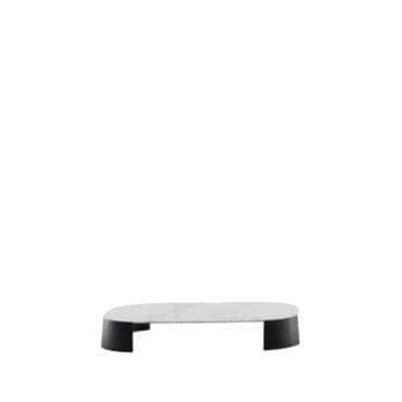 Désirée - Tavolino Dorvan legno massello di Iroko piano marmo