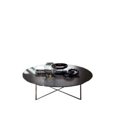 Désirée - Tavolino Sabi metallo piano marmo