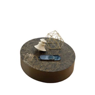 Désirée Tavolino Stum legno massello piano marmo moro Emperador longho design palermo