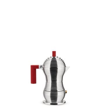 Alessi Caffettiera Espresso Pulcina manico rosso 1 tazza Longho Design Palermo
