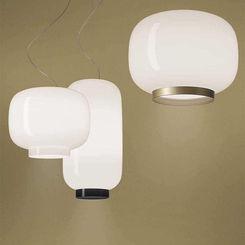 Foscarini Lampada a sospensione Chouchin 2 Reverse bianco nero 3 Longho Design Palermo