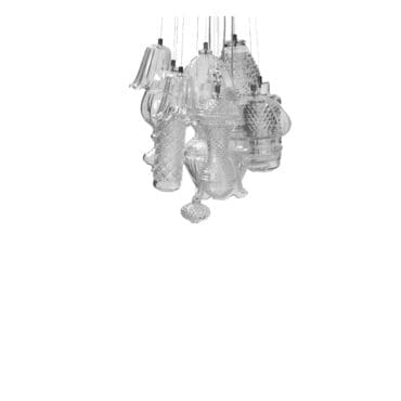 Karman Lampada a sospensione Ceraunavolta d45 vetro trasparente longho design palermo