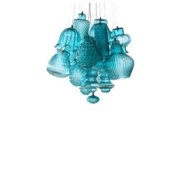 Karman - Lampada a sospensione Ceraunavolta d55 vetro tiffany