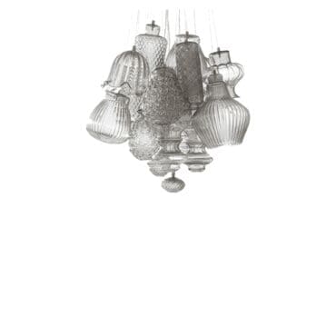 Karman - Lampada a sospensione Ceraunavolta d55 vetro trasparente