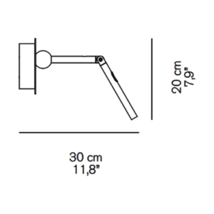 Oluce - Lampada da parete Calamaio rosso scarlet