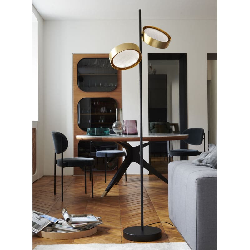 Oluce Lampada da terra Berlin 323 anodizzato ottone Longho Design Palermo