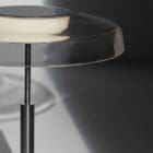 Oluce Lampada da terra Dora 371 nickel nero satinato vetro fume 1 Longho Design Palermo