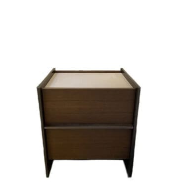 Molteni - Comodino Casper 2 cassetti essenza fianchi satinati top Eco Skin