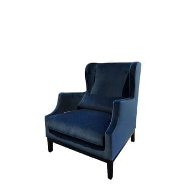 Living Divani - Poltrona Chauffeuse Velluto Blu
