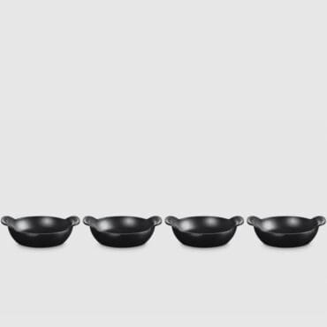 Le Creuset Set 4 Mini Tegame Basso d13.3 Nero Matt Longho Design Palermo