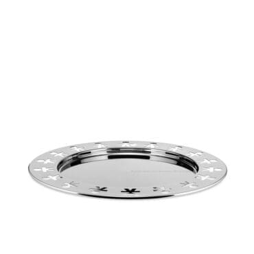 Alessi Vassoio Girotondo acciaio inossidabile 18 10 lucido longho design palermo