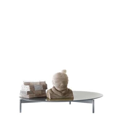 LEMA - Tavolino Cruise piano rotondo d120 vetro laccato