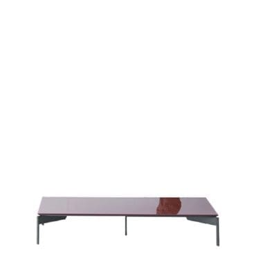 LEMA - Tavolino Cruise piano rettangolare 140x70 vetro laccato