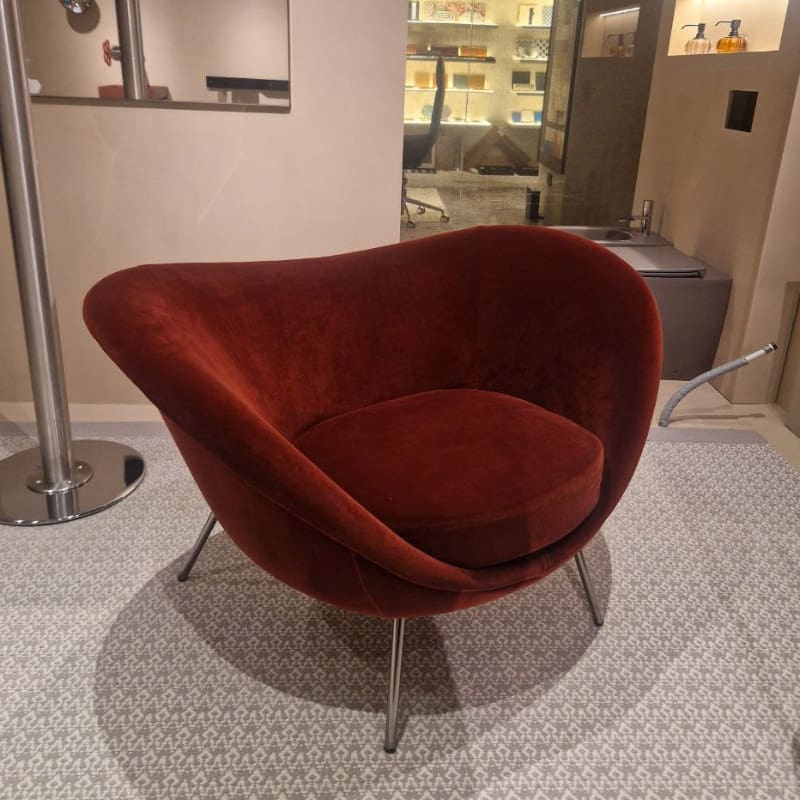 Molteni Poltrona Giò Ponti D.154.2 velluto vinaccia WEB Longho Design Palermo