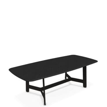 B&B Italia - Tavolo rettangolare Alex struttura satinata piano rovere nero