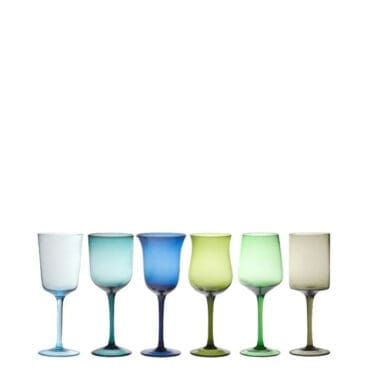 Bitossi Home - Calici vino blu verde Set 6
