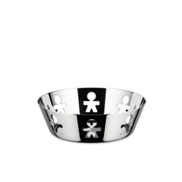 Alessi Cestino rotondo con bordo traforato Girotondo in acciaio longho design palermo