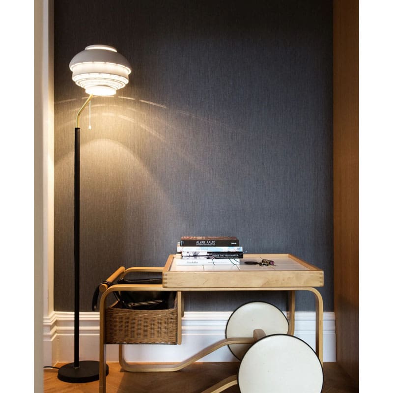 Artek Lampada da terra A808 acciaio vernice bianco 2 longho design palermo