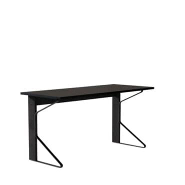 Artek Scrittoio Kaari gambe rovere laccato nero top linoleum nero longho design palermo