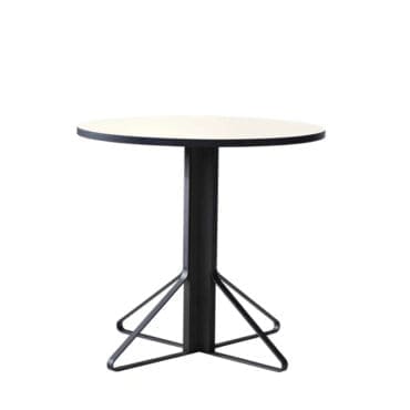 Artek Tavolo rotondo Kaari gambe rovere nero top HPL bianco d110 longho design palermo