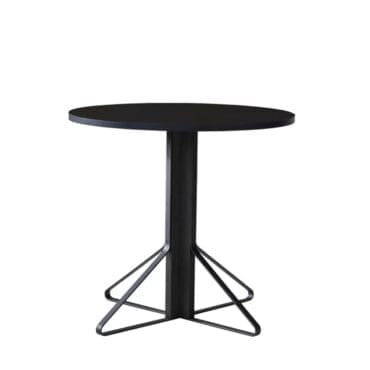 Artek Tavolo rotondo Kaari gambe rovere nero top HPL nero d110 longho design palermo