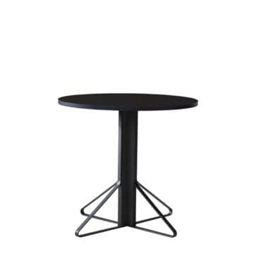 Artek Tavolo rotondo Kaari gambe rovere nero top HPL nero d80 longho design palermo