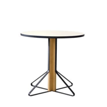 Artek Tavolo rotondo Kaari gambe rovere top HPL bianco d110 longho design palermo