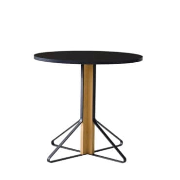 Artek Tavolo rotondo Kaari gambe rovere top HPL nero d110 longho design palermo