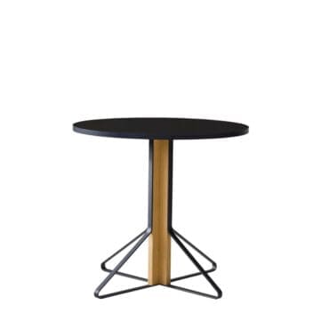Artek Tavolo rotondo Kaari gambe rovere top HPL nero d80 longho design palermo