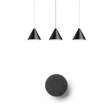 Flos N.03 String light cono nero 12mt + Rosone Longho Design Palermo