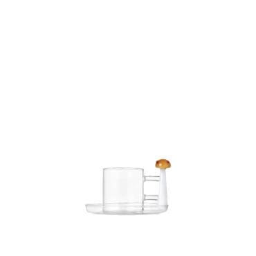 Ichendorf Tazzina caffè Fungo Alice con piattino ambra punti rossi longho design palermo