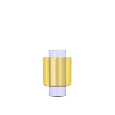 Ichendorf Vaso C Boreale giallo borosilicato fatto a mano longho design palermo