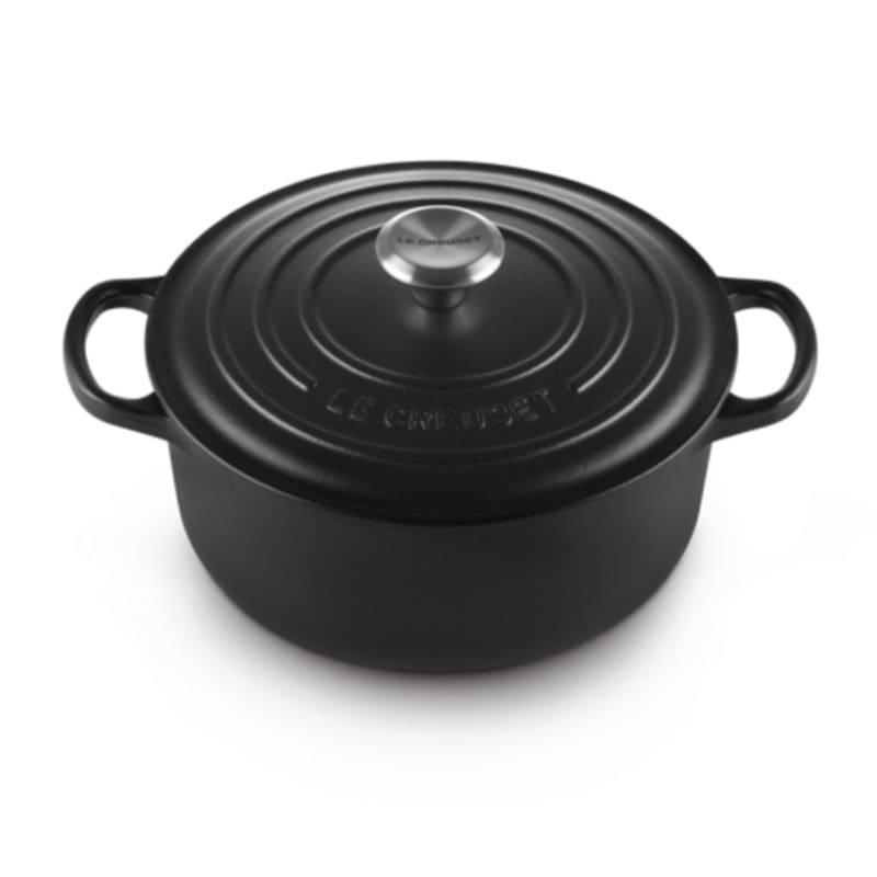Le Creuset Casseruola Cocotte Rotonda Evolution d20 Nero Matt Longho Design Palermo