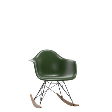 Vitra - Eames Plastic Armchair RAR RE basamento basic dark pattini acero giallo