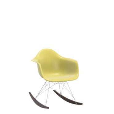 Vitra - Eames Plastic Armchair RAR RE basamento bianco pattini acero scuro