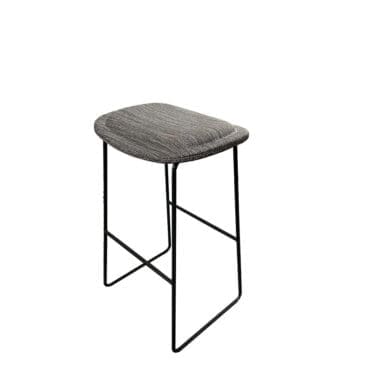 Cappellini - Sgabello Hi Pad base nera seduta grigio h70