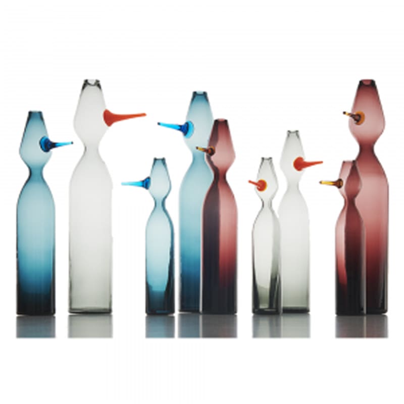 NasonMoretti Vaso Pinocchio alto viola marrone bull Longho Design Palermo