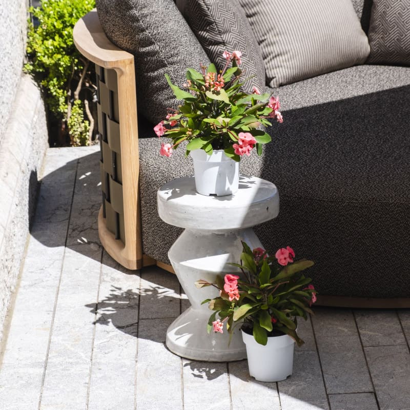 Gervasoni Tavolino Pouf Inout 48 bianco 1 Longho Design Palermo