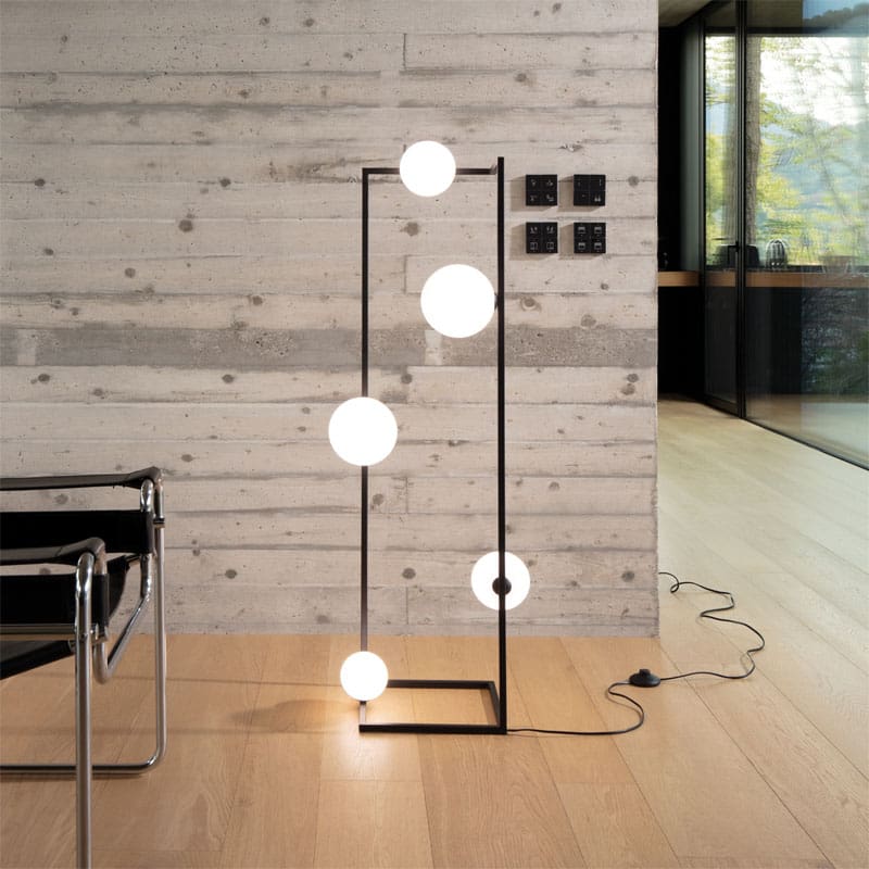 Ideal-lux Lampada da terra Angolo PT5 nero 1 Longho Design Palermo