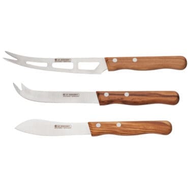 Le Creuset - Set 3 Coltelli di Formaggio manico legno