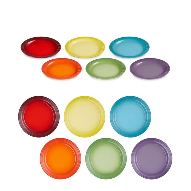 Le Creuset Set 6 Piatti Piani Multicolor 0 Longho Design Palermo