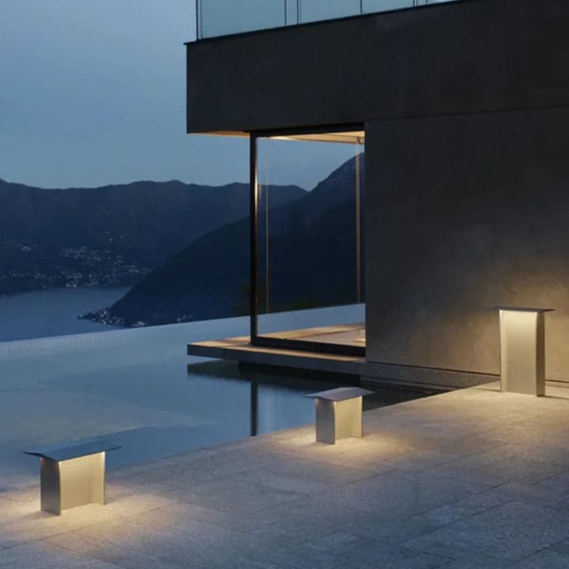 Luceplan Lampada Fienile Outdoor h32 on off grigio chiaro 3 longho design palermo