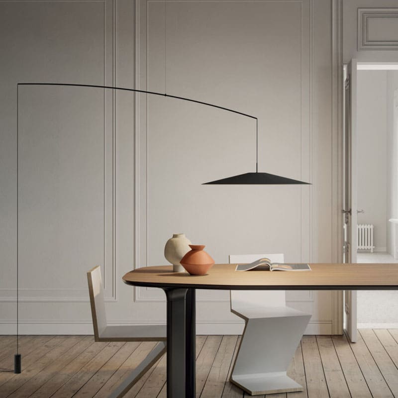 Luceplan Lampada da terra Koinè nero opaco 3 longho design palermo