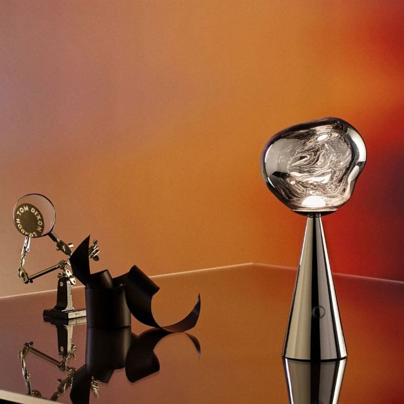 Tom Dixon Lampada da tavolo Melt Portable LED Silver 1 Longho Design Palermo