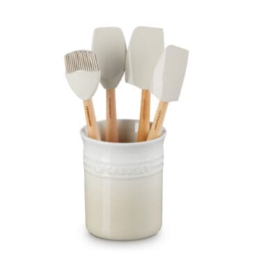 Le Creuset - Set Contenitore spatole + 4 Spatole Craft Meringue
