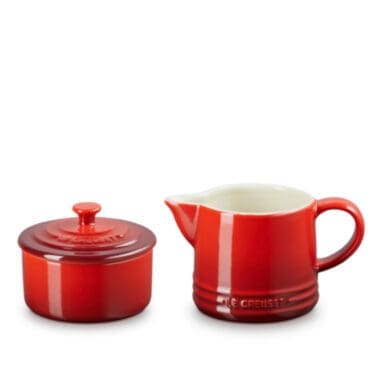 Le Creuset - Set Latte e Zucchero Ciliegia